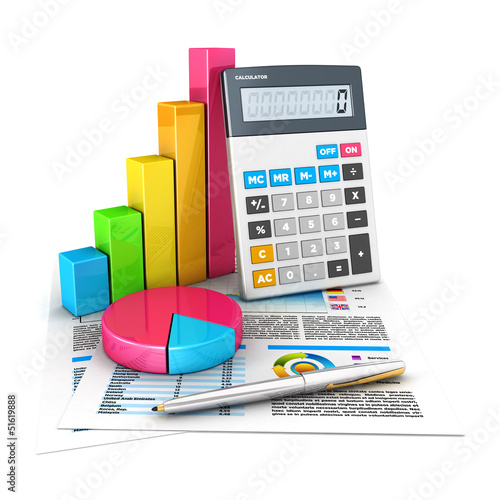 Illustration: 3d accounting concept 3d accounting concept