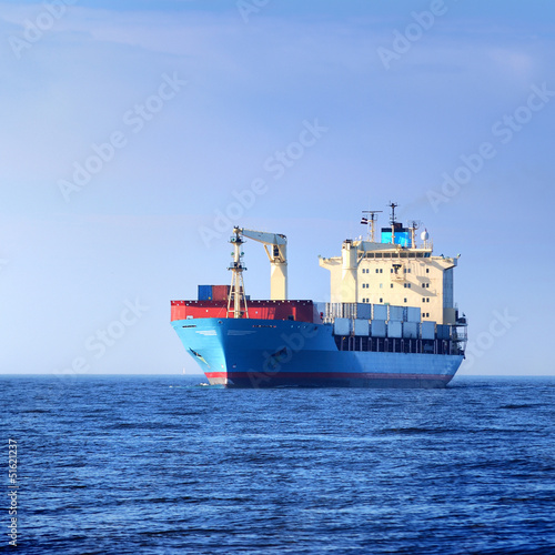 Photo: Cargo container ship sailing Cargo container ship sailing