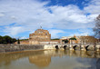 Sant'Angelo Castle and Bridge in Rome, Italy