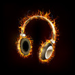 Vector: Headphone on Fire Headphone on Fire