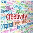 "CREATIVITY" Tag Cloud (ideas teamwork brainstorming solutions)