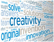 "CREATIVITY" Tag Cloud (ideas teamwork brainstorming projects)