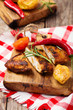 oven baked chicken fillet with potatoes
