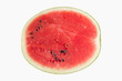 fresh and half watermelon slice isolated on white background