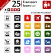 Transport icons set, button series
