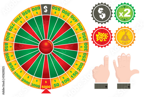 Vector: roulette casino game. roulette casino game.