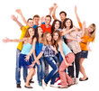 Group people isolated.