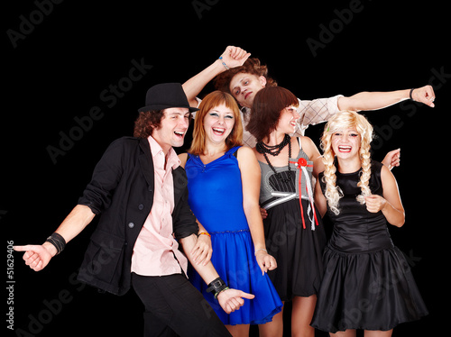 Photo: Dancing group people. Dancing group people.