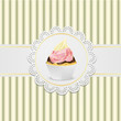 Cupcake with jelly and creme