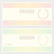 Gift Voucher / coupon template with stripy pattern