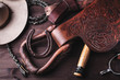 clothes and accessories for horse riding.