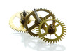 clockwork gears isolated on white