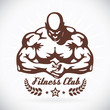 Bodybuilder Fitness Model Illustration, Sign, Symbol