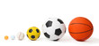 Different balls, isolated on white