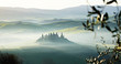 morning on countryside, San Quirico d´Orcia, Tuscany, Italy