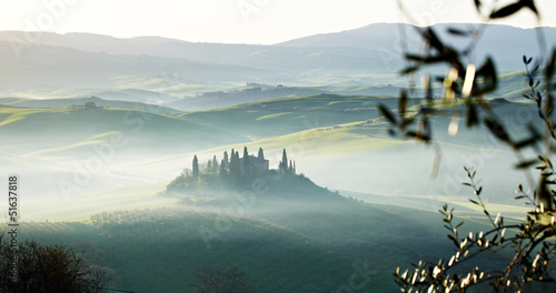 Photo: morning on countryside, San Quirico d´Orcia, Tuscany, Italy morning on countryside, San Quirico d´Orcia, Tuscany, Italy