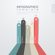 Infographics design template. Colored Lines graph.