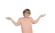 Smiling boy with a doubtful expression