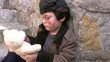 Homeless poor little boy