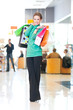 Photo: Shopping woman with color bags Shopping woman with color bags