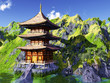 Sun temple - Buddhist shrine in the Himalayas