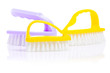 three kitchen brushes isolated