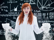 student being afraid in chemistry lab