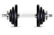 Metal dumbbell - isolated on white