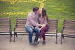 Young couple kissing on the street Young couple kissing on the street