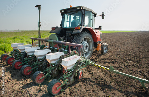 Photo: tractor and seeder tractor and seeder