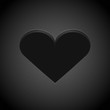 Vector black heart