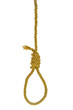 Hanging noose on golden rope