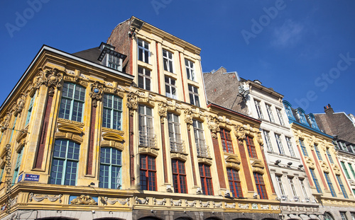 Photo: Façade dans les rues du Vieux-Lille - France Façade dans les rues du Vieux-Lille - France