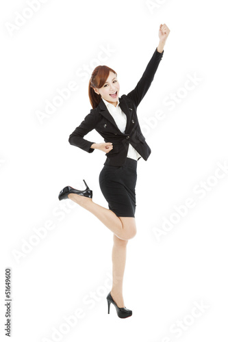 Photo: happy young asian business woman with success gesture happy young asian business woman with success gesture