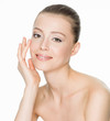 Photo: beautiful smiling woman with clean skin beautiful smiling woman with clean skin