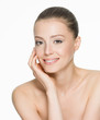 beautiful smiling woman with clean skin