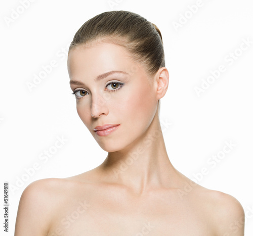 Photo: Beauty face of an young woman with clean skin Beauty face of an young woman with clean skin