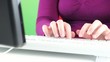 Typing on keyboard