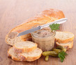 bread toast and meat spread