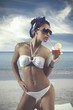 Girl and beach vintage
