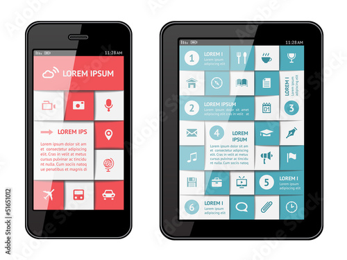 Vector: Isolated gadgets with design elements and templates. Isolated gadgets with design elements and templates.