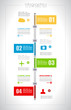 Infographic design template with paper tags.