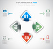 Infographic design template with paper tags.