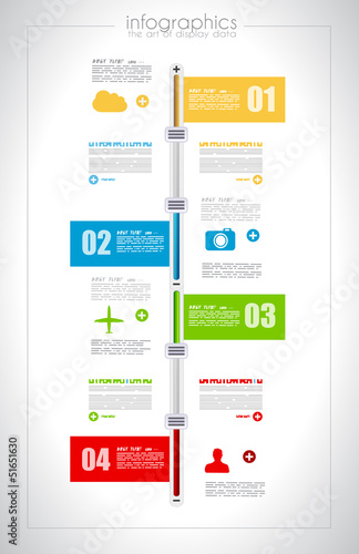 Vector: Infographic design template with paper tags. Infographic design template with paper tags.
