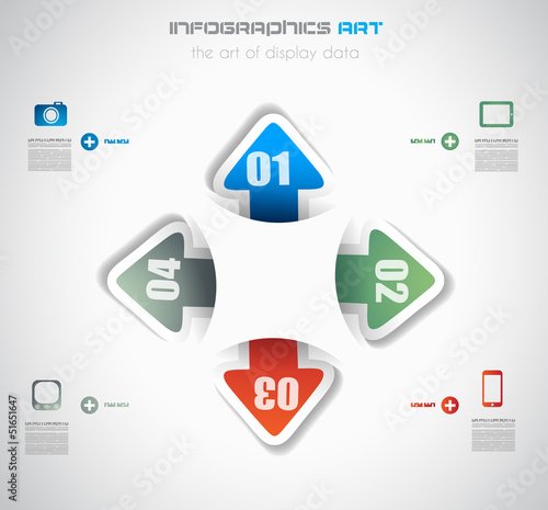 Vector: Infographic design template with paper tags. Infographic design template with paper tags.