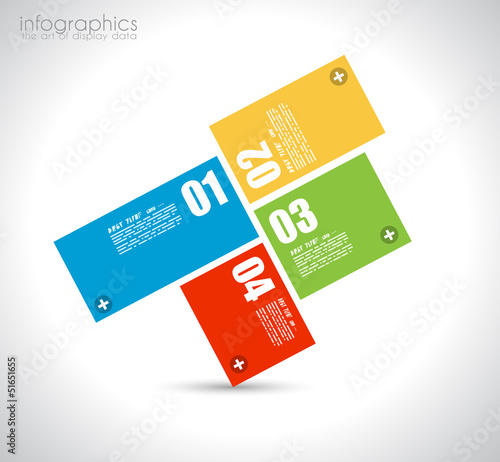 Vector: Infographic design template with paper tags. Infographic design template with paper tags.