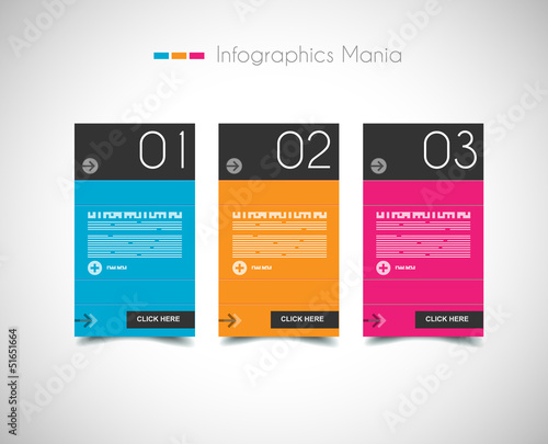 Vector: Infographic design template with paper tags. Infographic design template with paper tags.