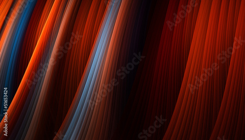 Illustration: Abstract red vertical waves on black background Abstract red vertical waves on black background