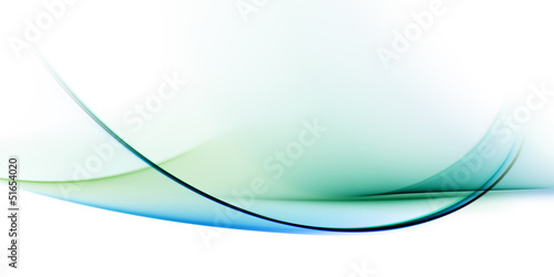 Illustration: Abstract gentle light blue waves on white background Abstract gentle light blue waves on white background