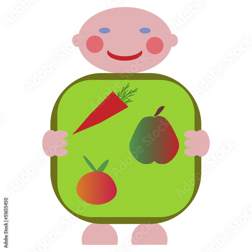 Illustration: Vegetarian diet and a healthy lifestyle Vegetarian diet and a healthy lifestyle